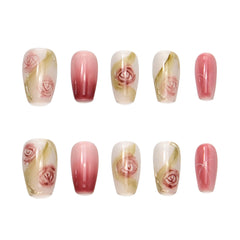 Dusty Rose - Press - on Nails - Snaps Chic