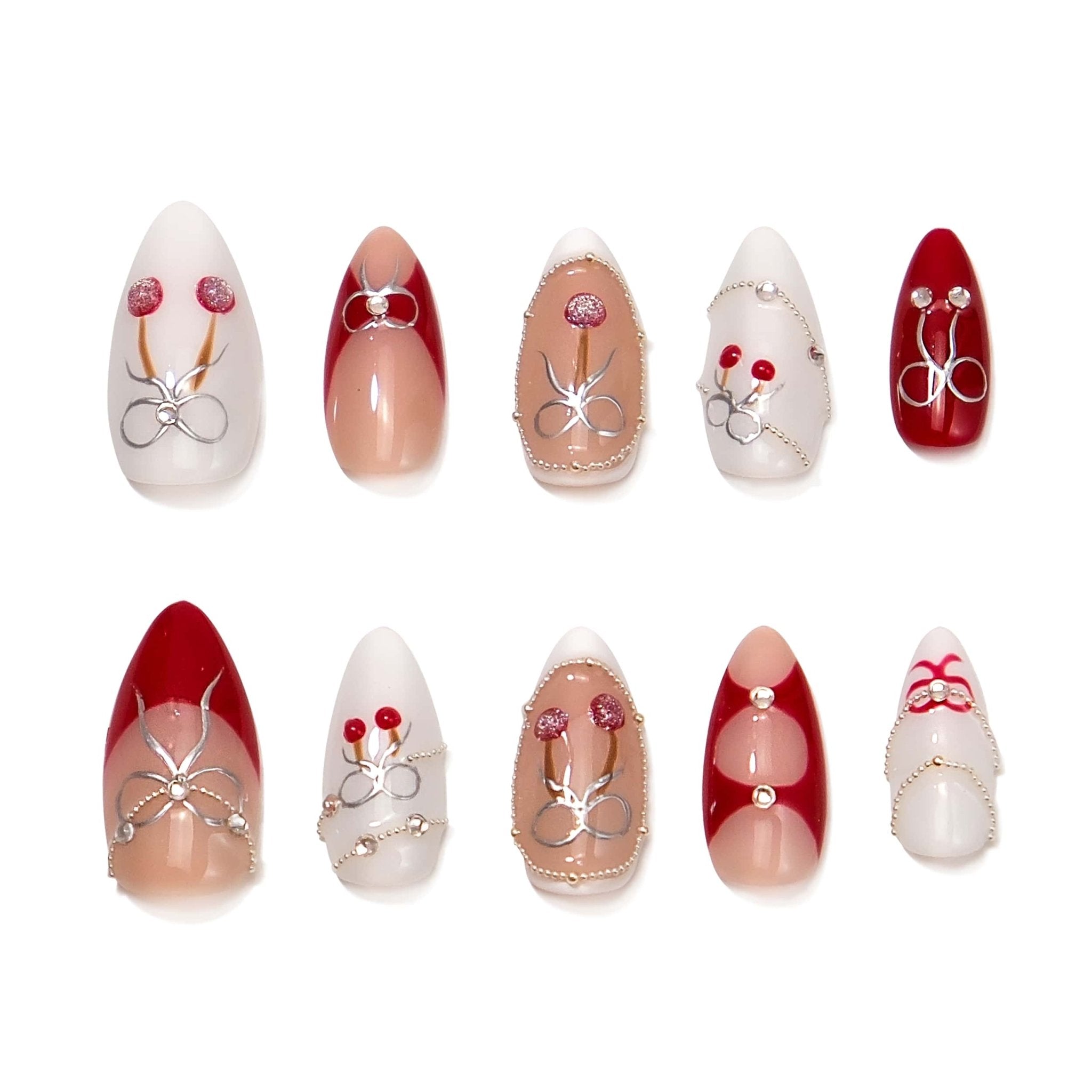 Red Cherry - Press - on Nails - Snaps Chic