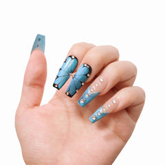 Wings-of-Morpho - Press-on nails - Snaps Chic